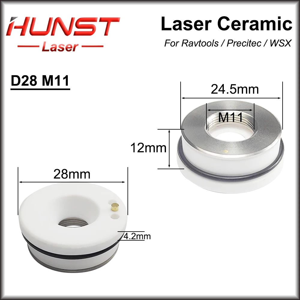 Imagem -03 - Suporte Cerâmico 28 32 mm do Laser do Anel do Laser de Hunst para a Cabeça de Corte do Laser da Fibra de Raytools Wsx Precitec Hsg Hans Dne o