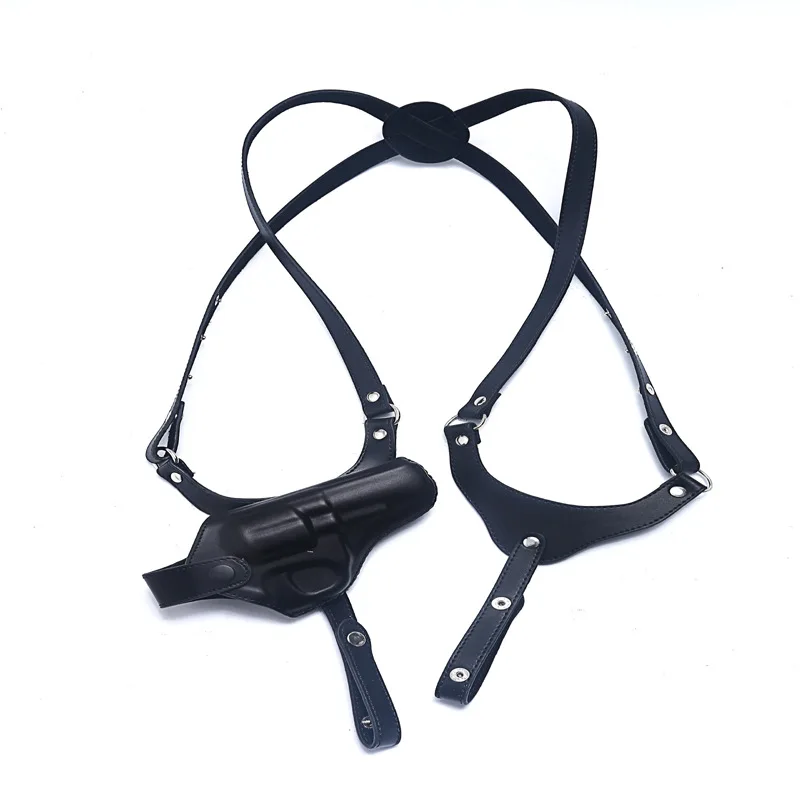 

9 мм кобура для подмышек Zorun, горизонтальная вертикальная сумка для подмышек, тактическая сумка для пистолета из воловьей кожи с двойным плечом