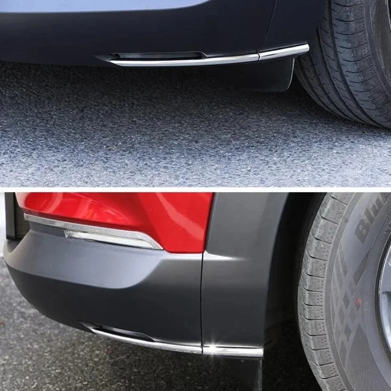 For Mazda Cx-30 Cx30 2020-2022 2023 StainlessSteel Front Rear bumper Corner Protection Strip Cover Trim Decorate Car Accessories