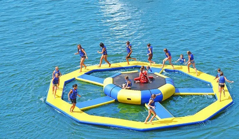 Inflatable Water Park Equipment Floating Trampoline