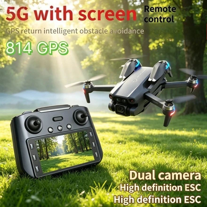 Original 814 RC Quadcopter GPS Return Optical Flow Hover Obstacle Avoidance WiFi HD Aerial Camera Foldable Drone