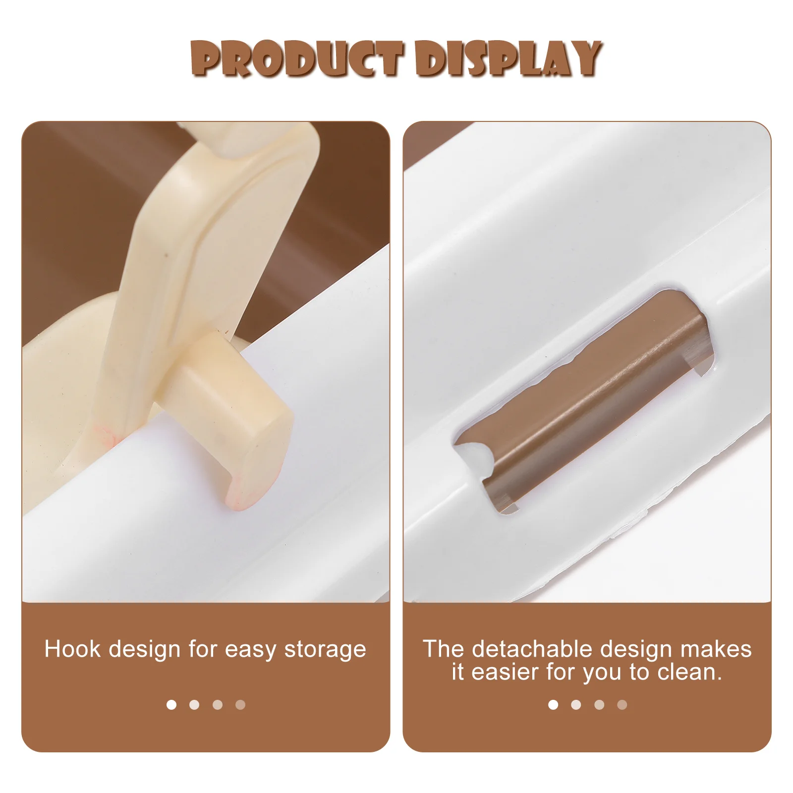 

Cat Litter Box Semi-Enclosed Durable Splash-Resistant Potty Training Toilet Tray Kitten Litter Pan Deodorant Easy to Clean