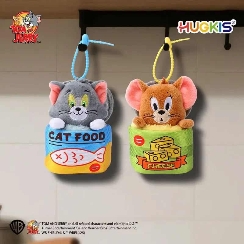 HUGKIS Tom Cat Can Series Pluche Speelgoed Tas Charm Sleutelhanger Hangertje Jerry Mouse Schattig Zacht Pluche Knuffel Kind Speelgoed Feestelijk Kawaii Leuke Cadeaus