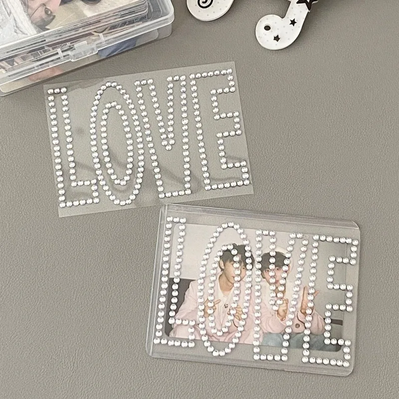 

3D Rhinestone Love Glitter Stickers Self Adhesive DIY Scrapbooking Phone Laptop Kpop Photocard Decor Stickers