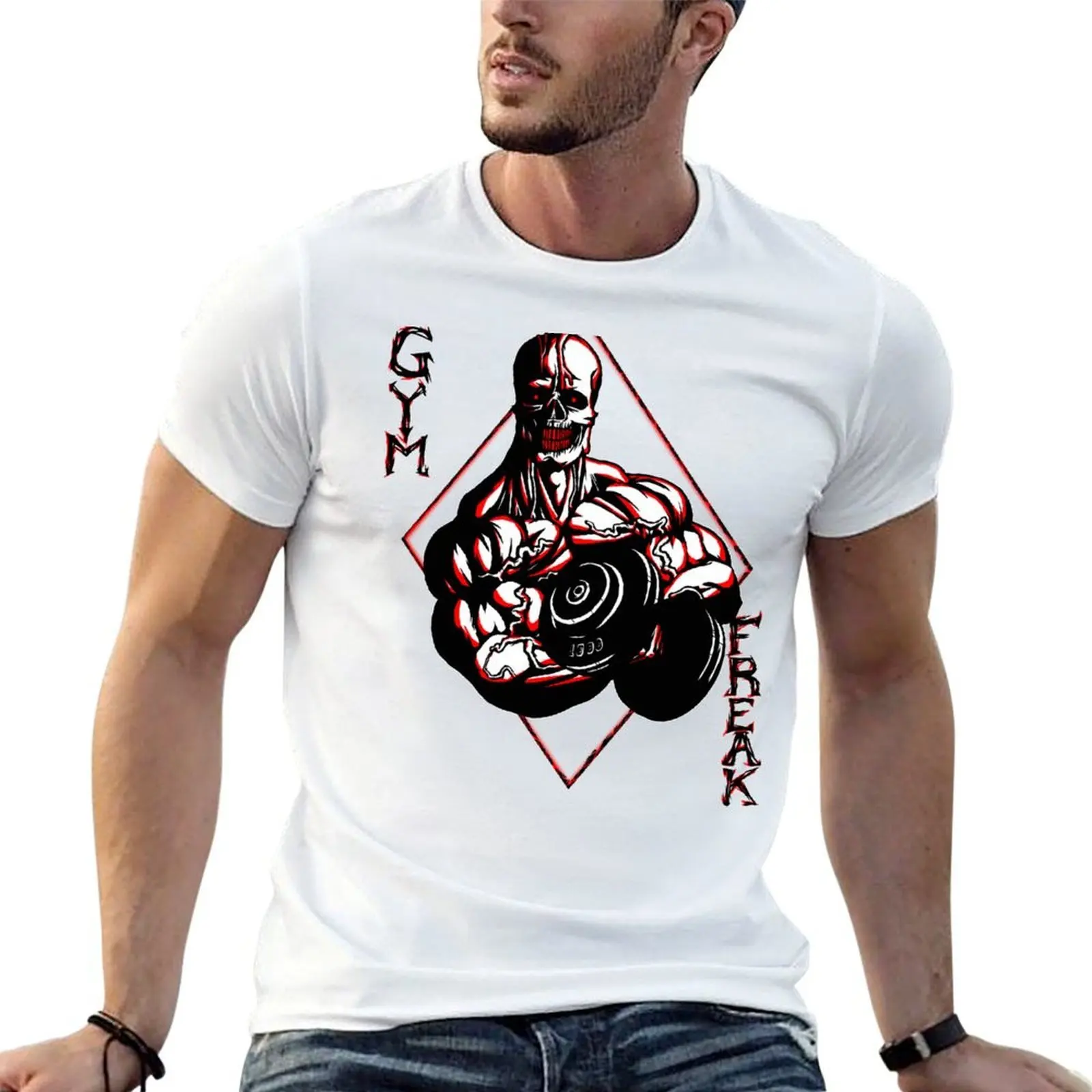 

Gym Freak T-Shirt t shirts for man slim fit mens graphic t shirts cotton t shirt pack T-shirt