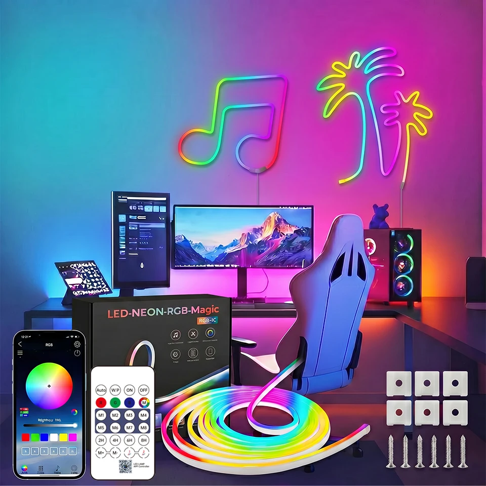 fita-neon-rgb-usb-dc5v-1m-2m-3m-5m-10m-a-prova-d'Agua-ip65-com-controle-por-aplicativo-bluetooth-e-sincronizacao-musical-para-decoracao-interna