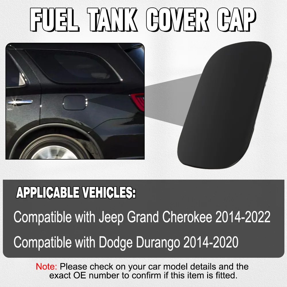 Car Fuel Tank Cover Gas Oil Filler Cap for Jeep Grand Cherokee 2014-2022 Dodge Durango 2014-2020 5LW29GW7AB 68216982AB