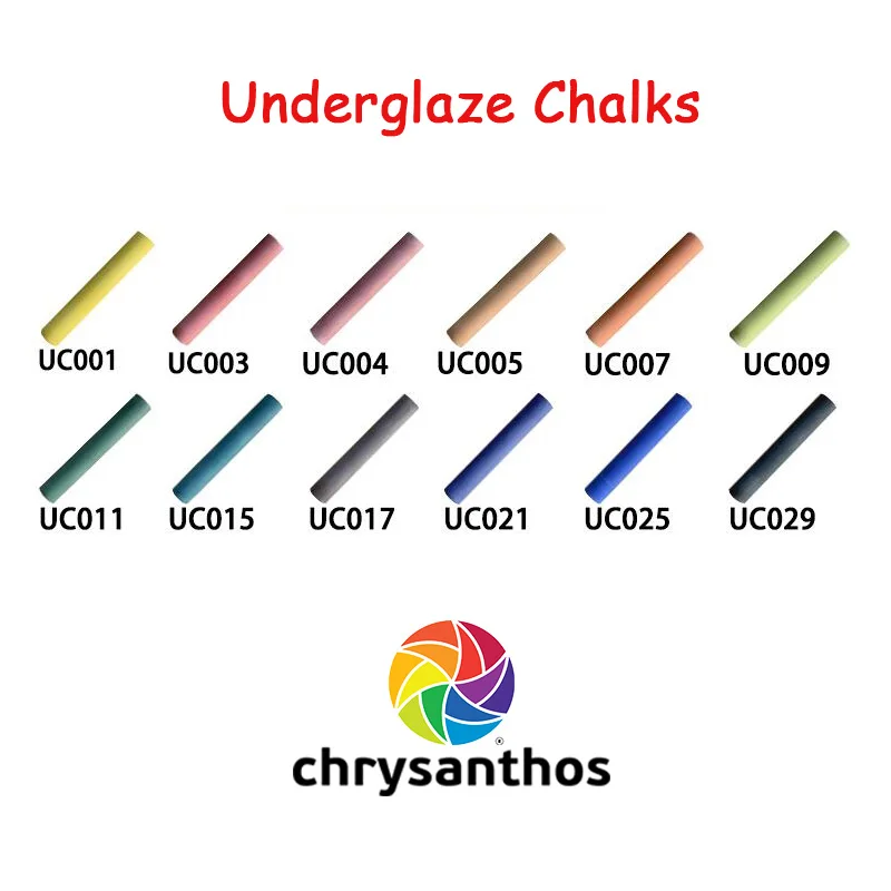 Underglaze Chalks  Set of 6. Lead free DIY Ceramic Chrysanthos Brand