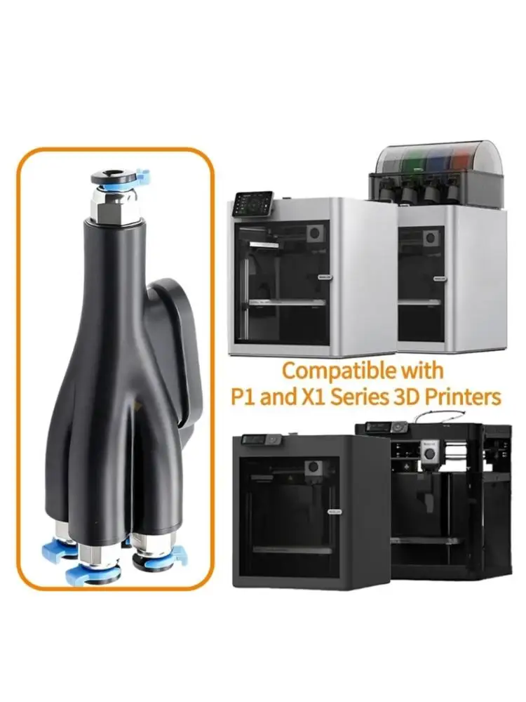 Pour connecteur 4 en 1, adaptateur tuyau en PTFE, Port d'expansion, 4 connecteurs Tube en PTFE d'alimentation pour 3D