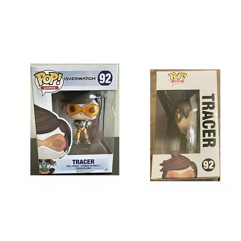 Funko Pop Overwatch Tracer 92 #   Boneca de vinil figura de ação modelo brinquedos crianças presentes de aniversário