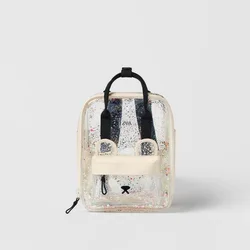 Sac à dos transparent en forme d'animal de dessin animé pour enfants, mignon, bling bling, chien, filles, enfants, nouveau