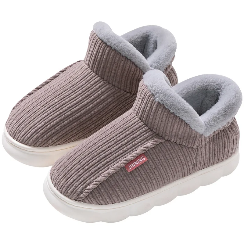 ผู้หญิงฤดูหนาวรองเท้าแตะ WARM Plush SLIP-ON คู่บ้านรองเท้าผ้าฝ้ายลื่นสบายรองเท้า Man Soft Faux FUR รองเท้า