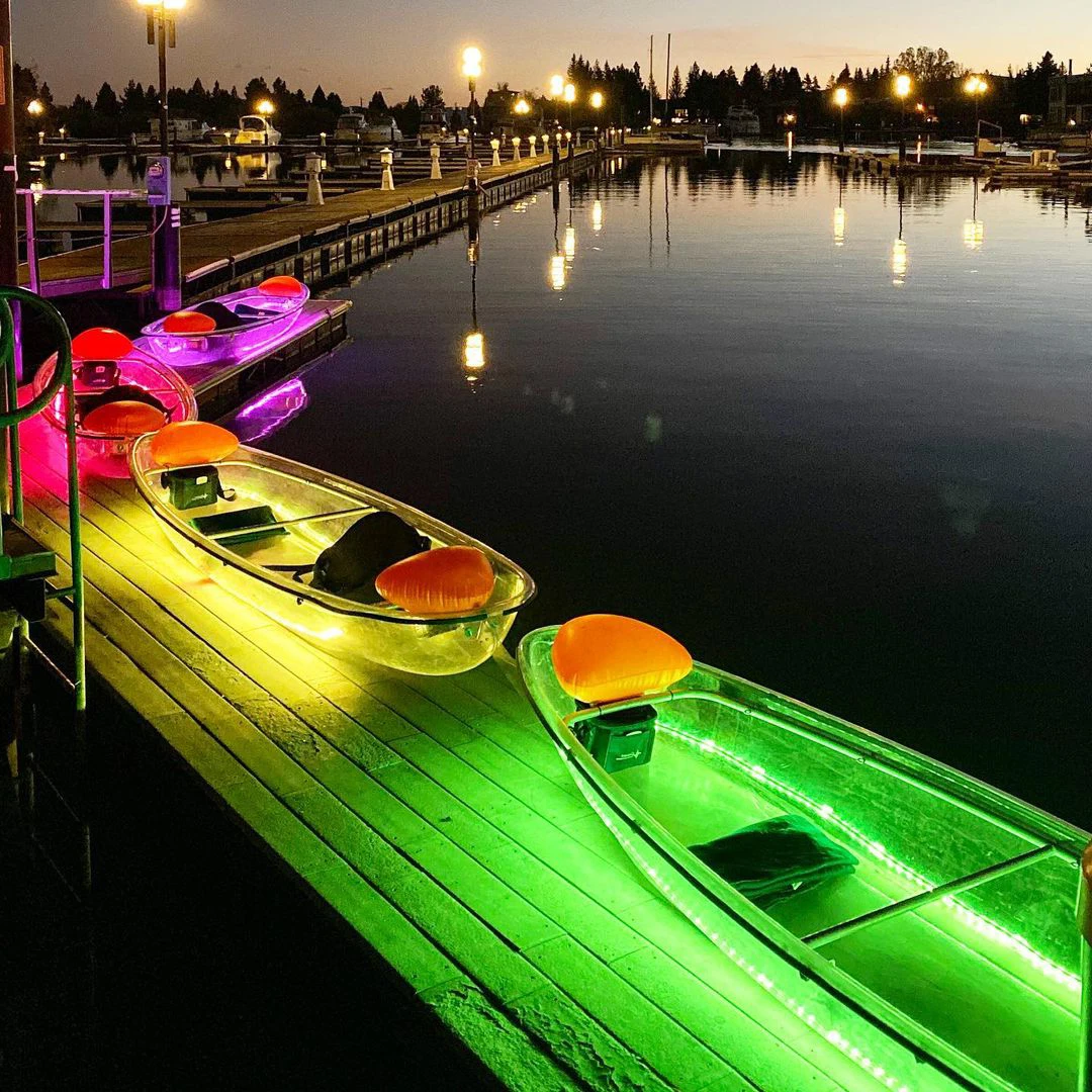 

Hot Sale Crystal Kayak Transparent Kayak Clear Bottom Kayak With LED Light