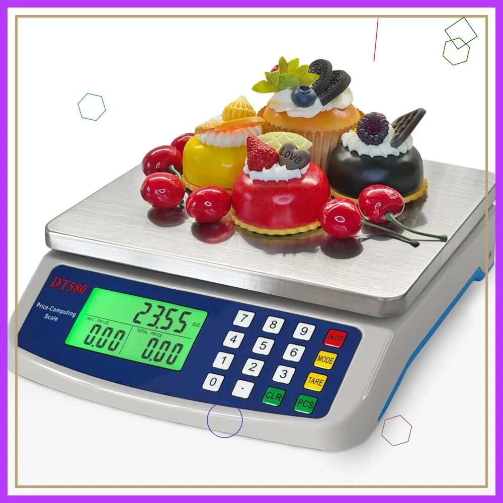 

Large Digital Kitchen Scale 40kg Stainless Steel with LCD Display for Baking and Cooking