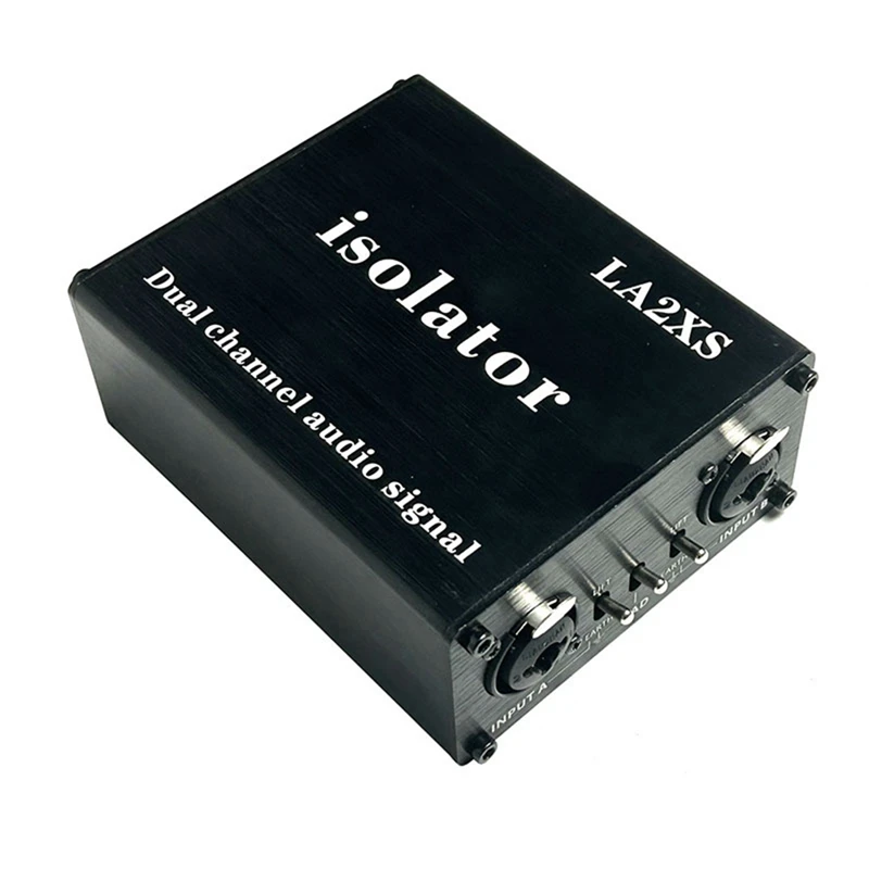 1Pcs Audio Isolator Audio Signal Isolator Eliminates Current Noise Dual-Channel 6.5 XLR Mixer Audio Isolator LA2XS