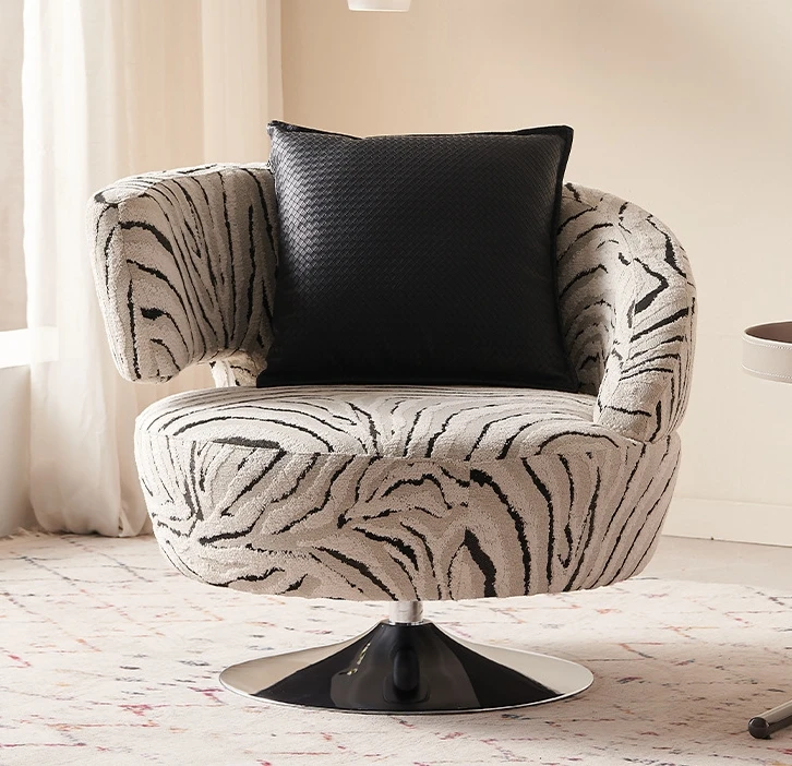 

Мебель Одиночный поворотный диван-кресло Легкий роскошный стул для отдыха в гостиной Минималистичный стул для приема