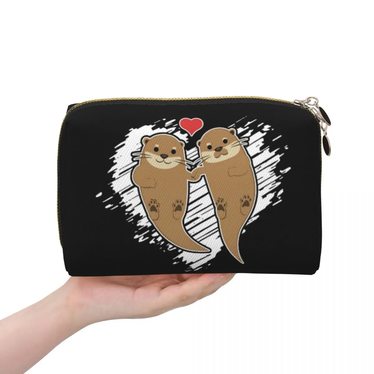 

Выдра-выдра в любви женские косметички дорожный органайзер для макияжа сумка для хранения туалетных принадлежностей Dopp Kit Box