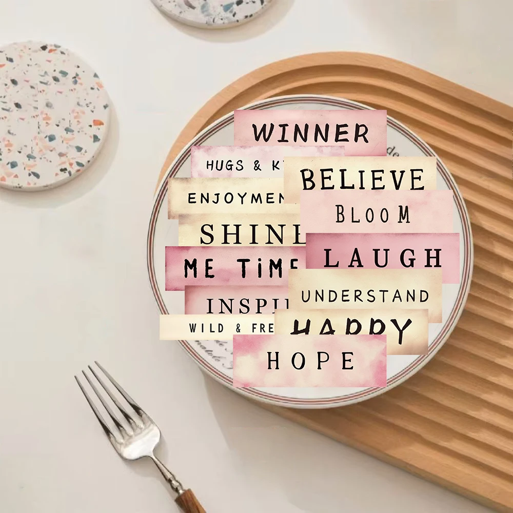 50/100 шт., ретро-этикетка, наклейки со словарным запасом, тетрадь, креативный скейтборд, кофе, сделай сам, чемодан, наклейка для скрапбукинга, милые вещи, подарок