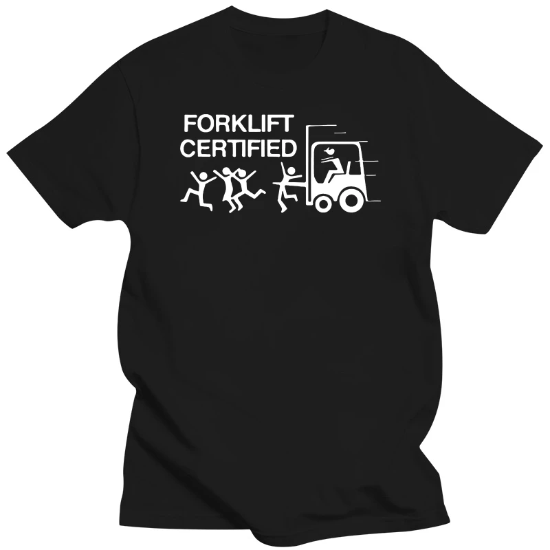 Funny Forklift Operator Forklift Certified Retro Vintage T-Shirt Humor Funny Graphic Tee Husband Gift Men's Fashion Cool Clothes