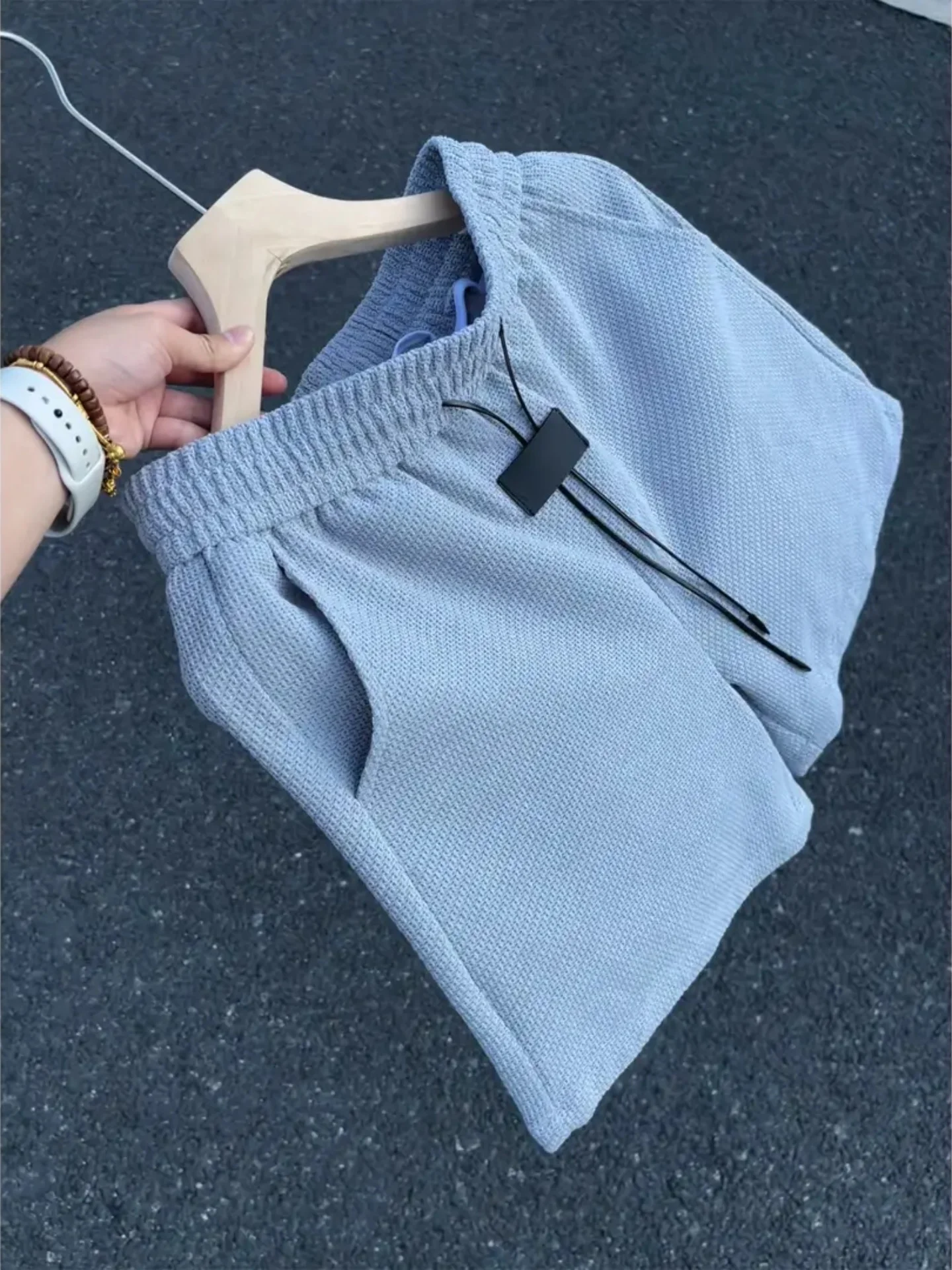 Cleanfit Light Grey Dragon Scale Pattern Men's Shorts Summer Thin Breathable American Style Fitness Running Sport Four-Quarte...