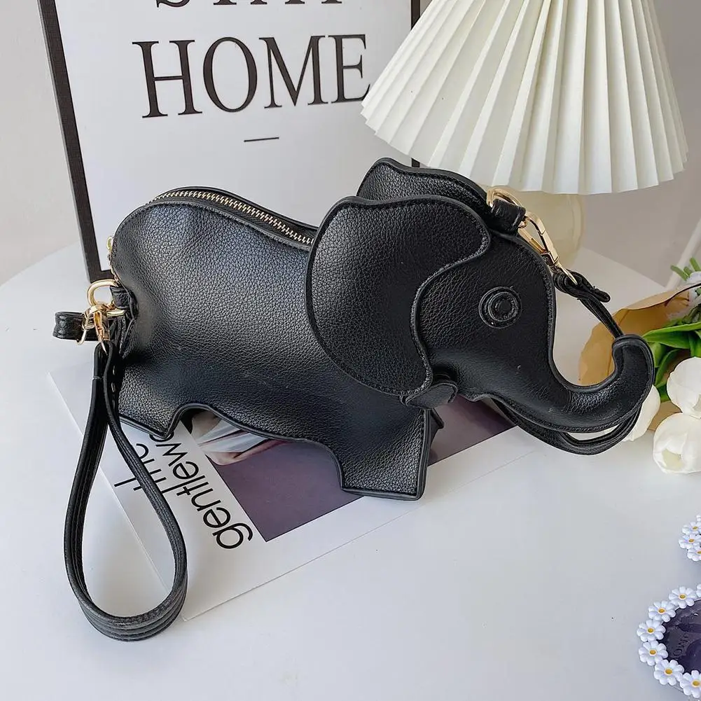 Borse da polso con elefante creativo borse per cellulare moda donna borsa a tracolla da donna con portafoglio Zero in cartone animato divertente