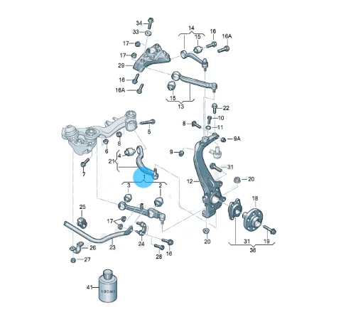 A8 Rear Suspension Steering Control Arms OEM Replacement Parts 3BD422817 4B3407151A 4F0419811B 8D0407505B