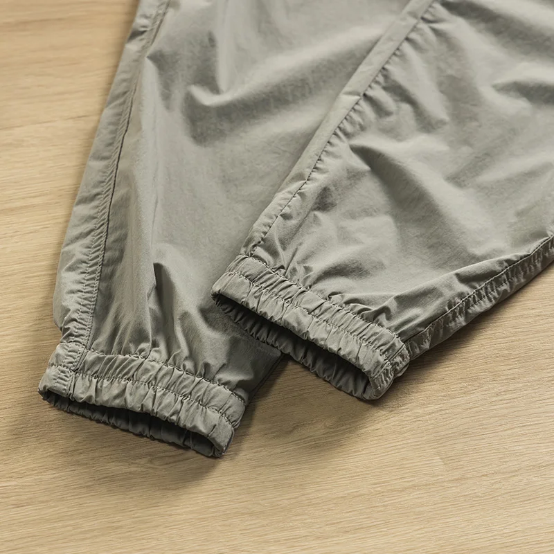 Summer Men's Thin Qui Dry Casual Trousers Korean Sle Sports Loose Waist Cargo Pants Elastic Waisand Long Trousers