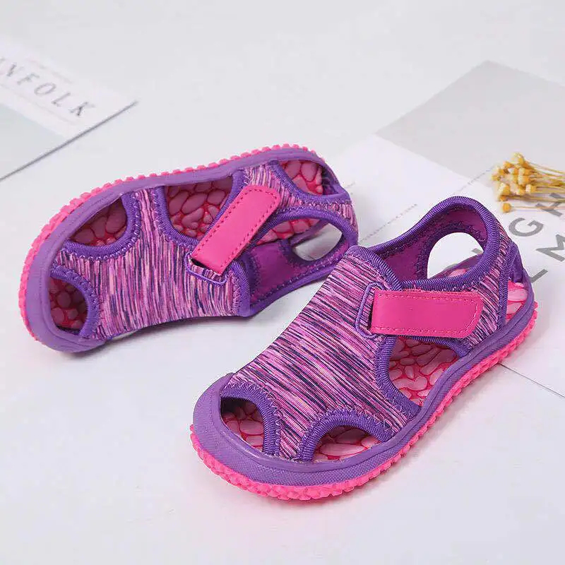 Children Sandals 2024 Summer Kids Beach Shoes Sport Sandals Quick Dry Unisex Boys Girls Casual Close-toed Sandals