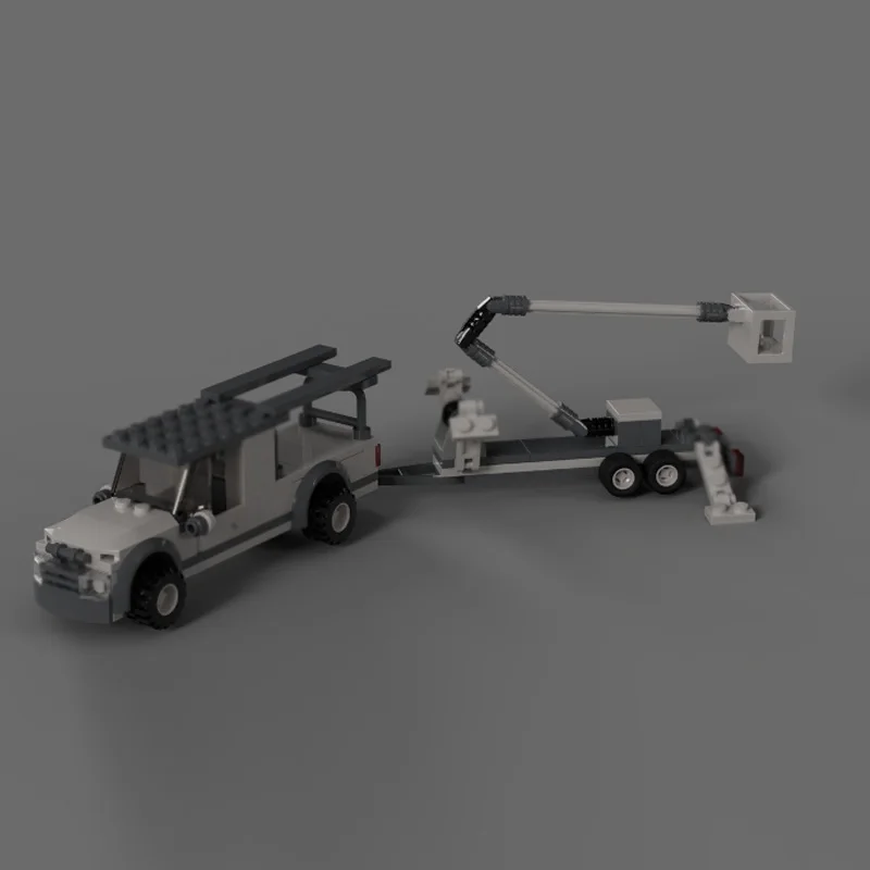 City Car Model MOC Building Bricks Classic Engineering Lift Truck Modular Technology Children Holiday Gifts Assemble Toys Suit