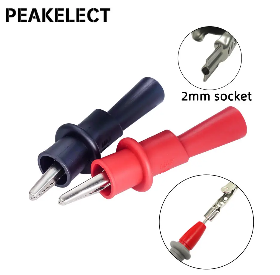 Peakelect P1502B Multimeter Test Lead Met Met Alligator Clips 4Mm Banaan Plug Multimeter Probe Scherpe Naald 1M Kabel 1000V/20A