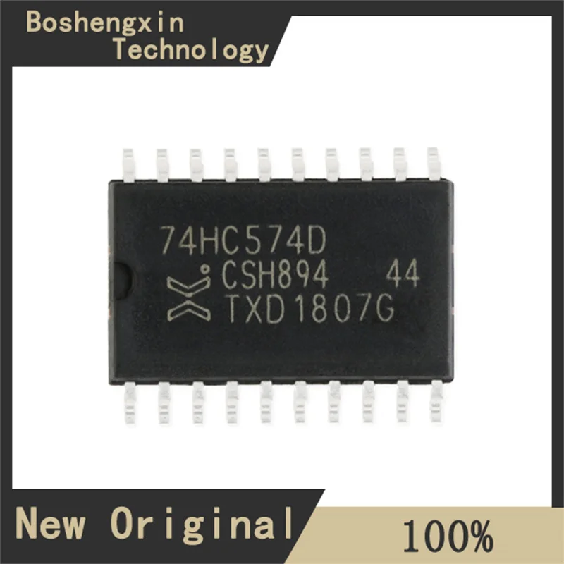 10Pcs 74HC574D,653 SOIC-20 Three-state output eight-way D-type positive edge trigger 74HC574D,653