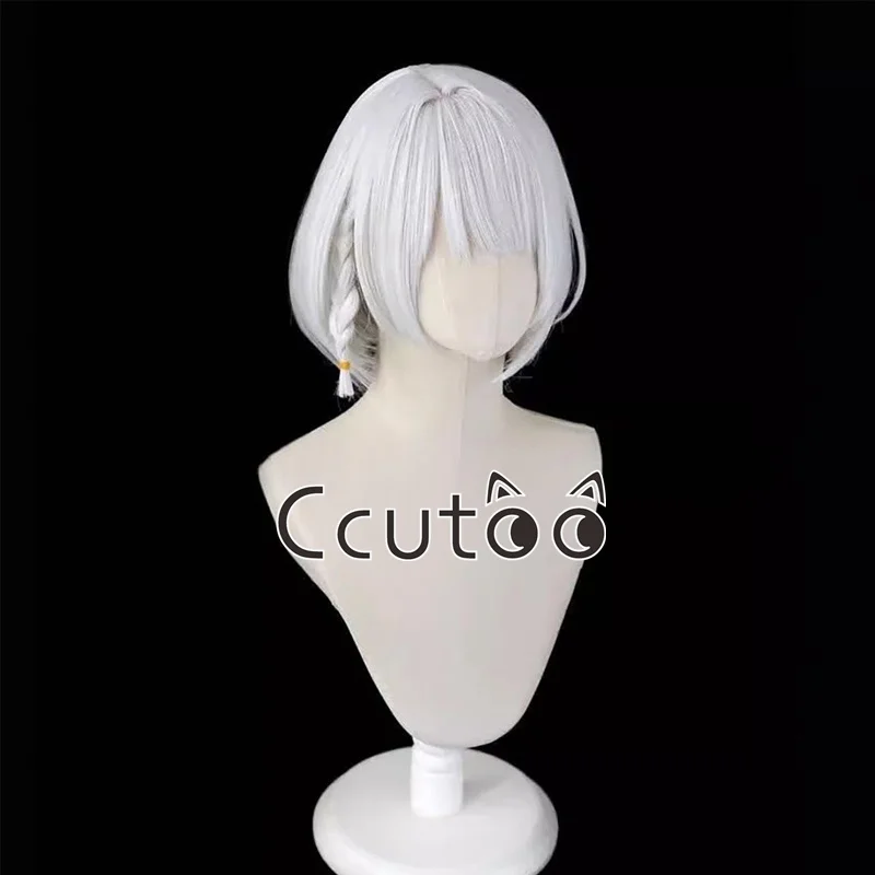 

Zenless Zone Zero Anby Demara парик синтетический короткий прямой серебристо-белый парик с косой игры косплей парик для вечеринки