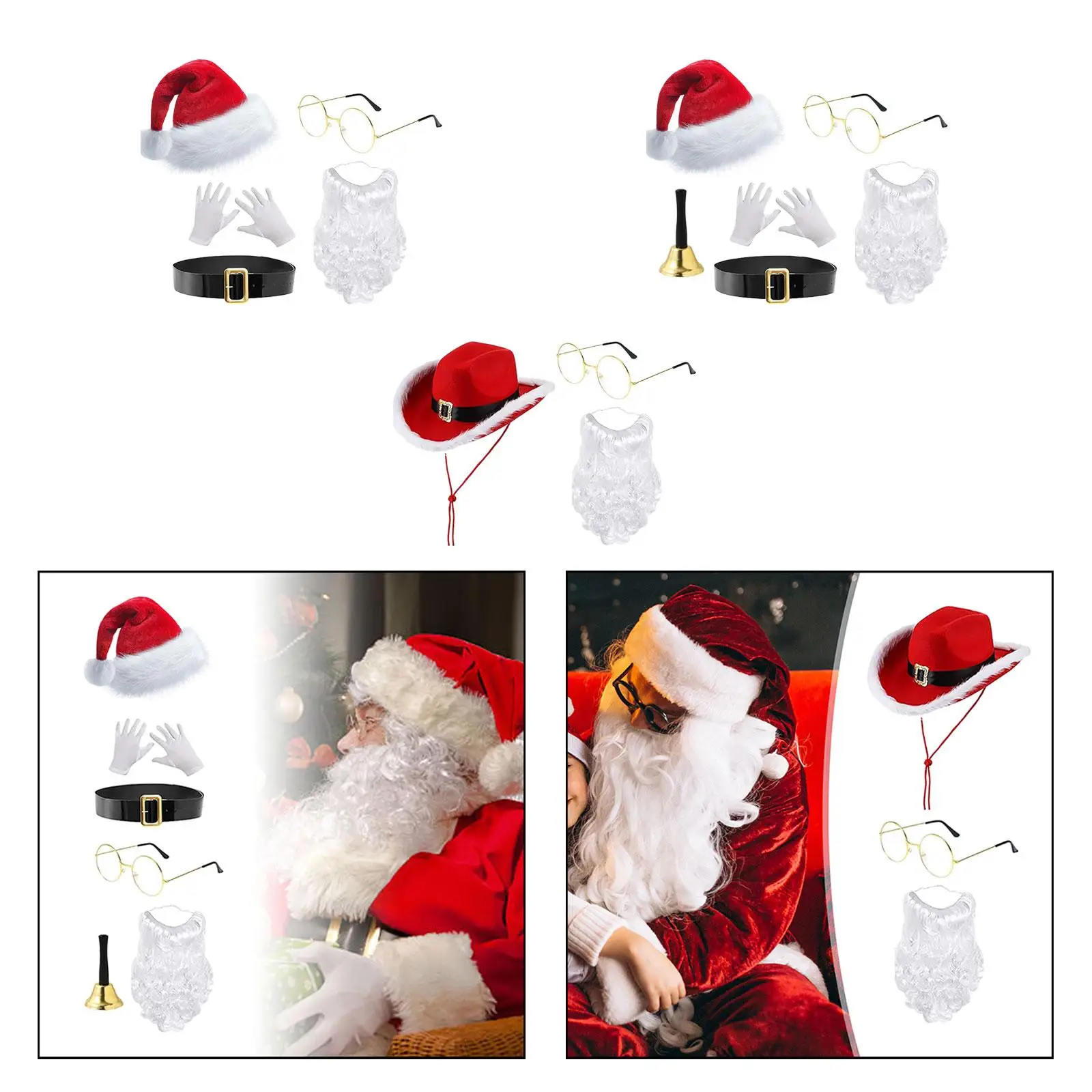 Christmas Santa Claus Costume Accessory Portable Men Women Lightweight Creative