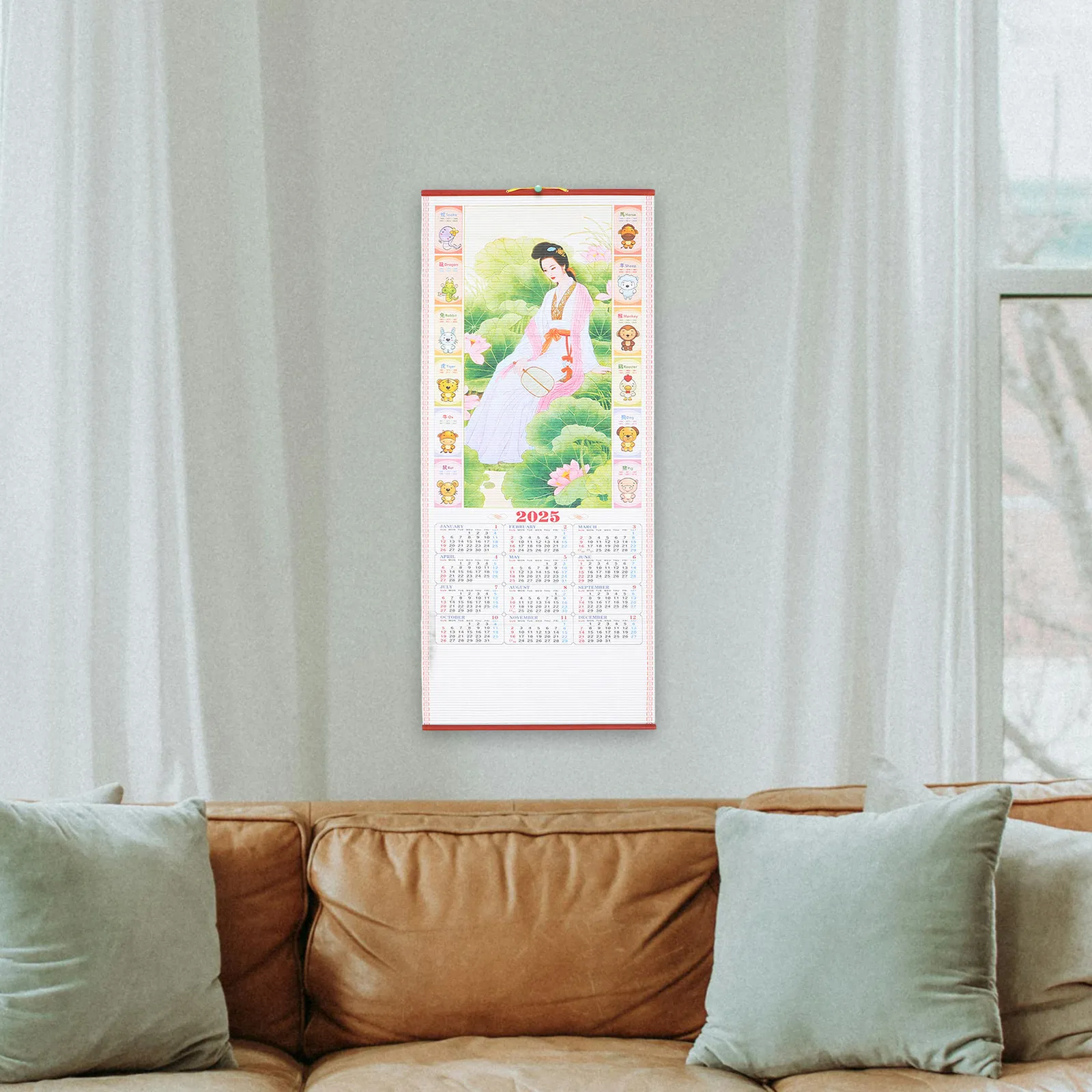 Calendrier mural lunaire chino - Home Office Wallpaper avis et prix