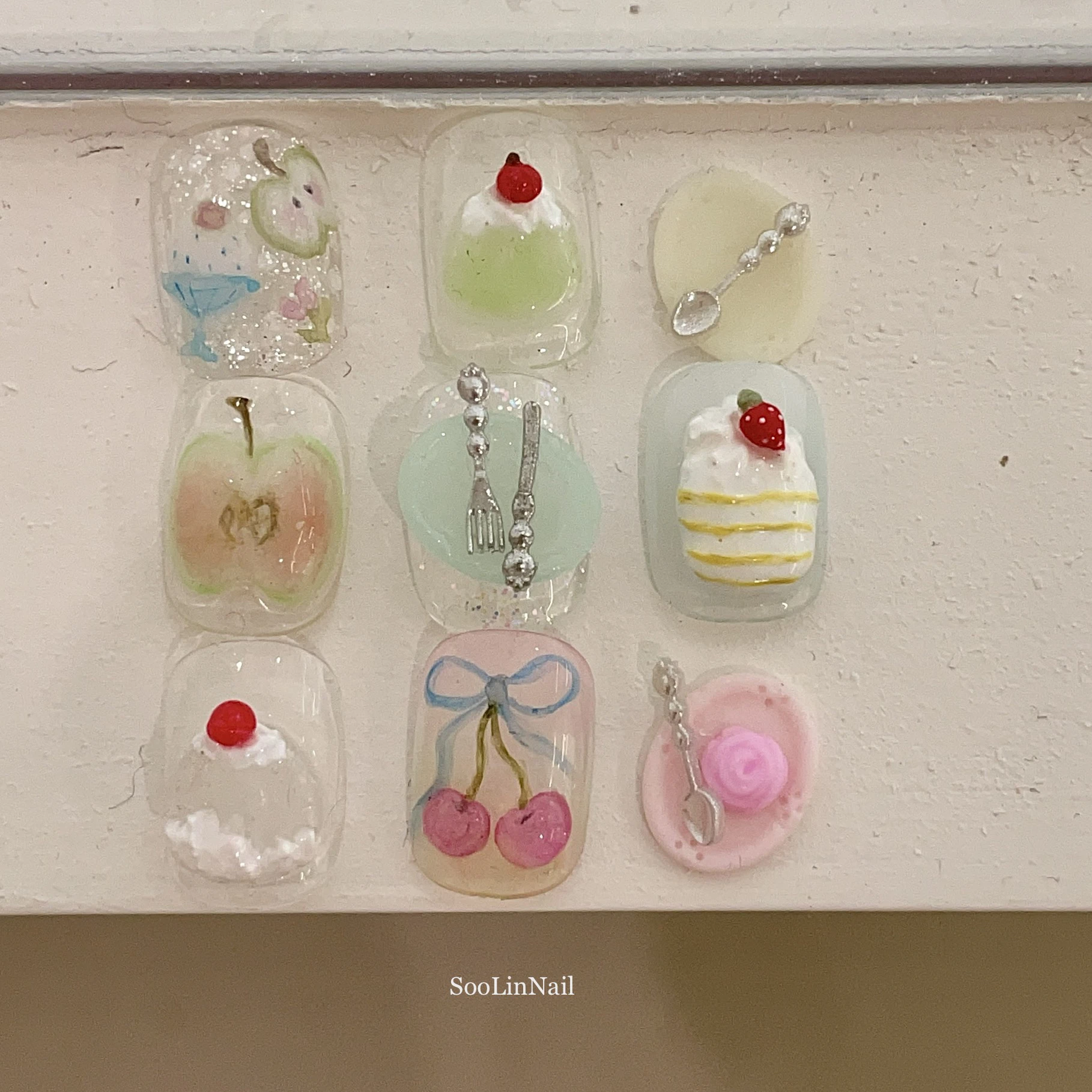 Servies Serie Mes en Vork Nail Art Mold Nail Art Accessoires Nail Art Sjablonen