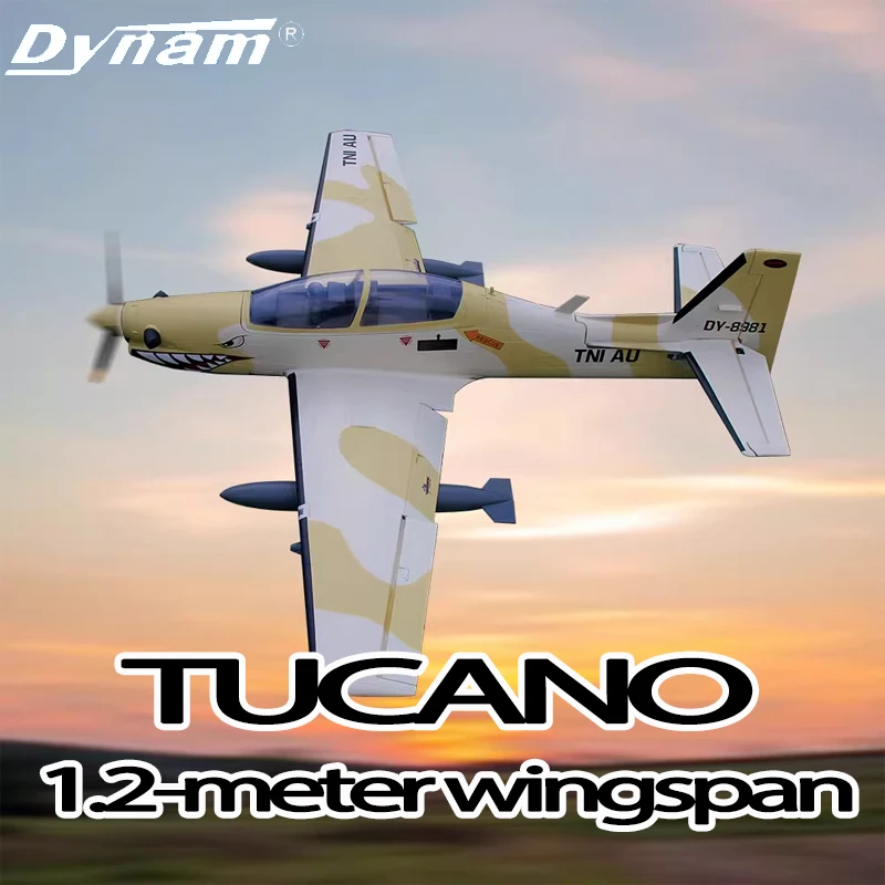 Dynam Toucan TUCANO 1.2-Meter Wingspan Resembling A Real Aircraft, Fixed Wing Model Airplane, Adult Leisure Outdoor Toy Airplane