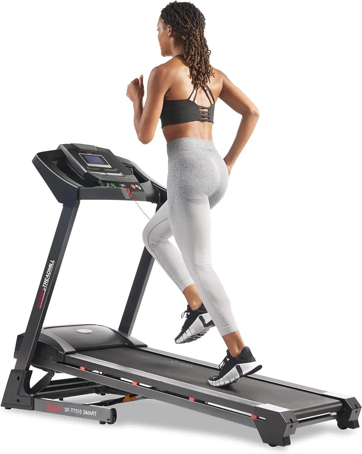 

Sunny Health & Fitness Premium Treadmill with Auto Incline, Dedicated Speed Buttons, Double Deck Technology, Digital Performance