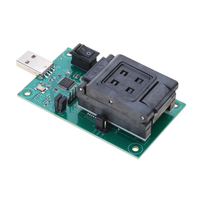 Banco di prova chip USB professionale stabile EMMC153/169 Supporto di programmazione USB per un recupero dati accurato e riparazioni elettroniche