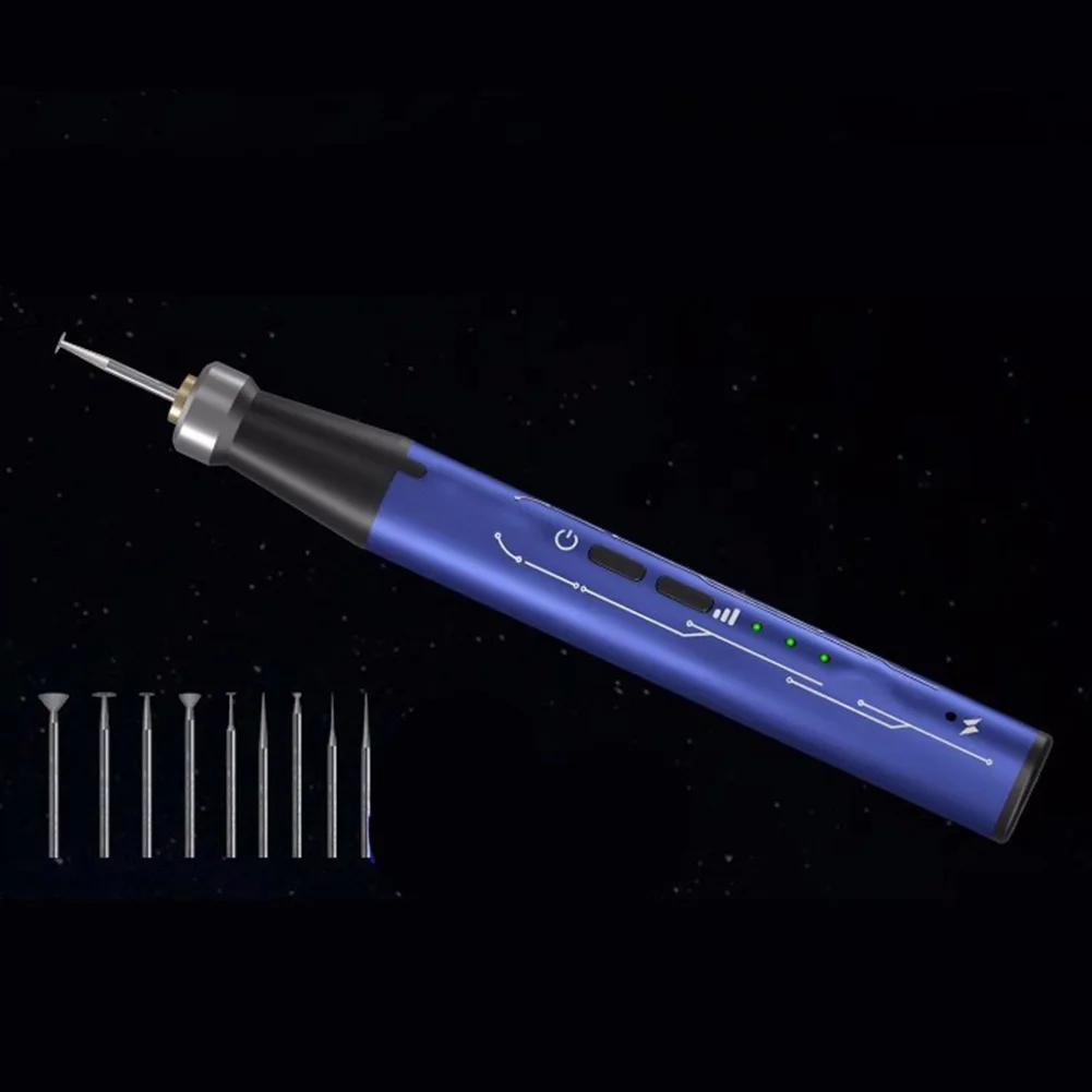 Electric Polishing Pen USB Rechargeable with 3 Settings for PCB Ground Plane Etching Chip Engraving Tasks Electric