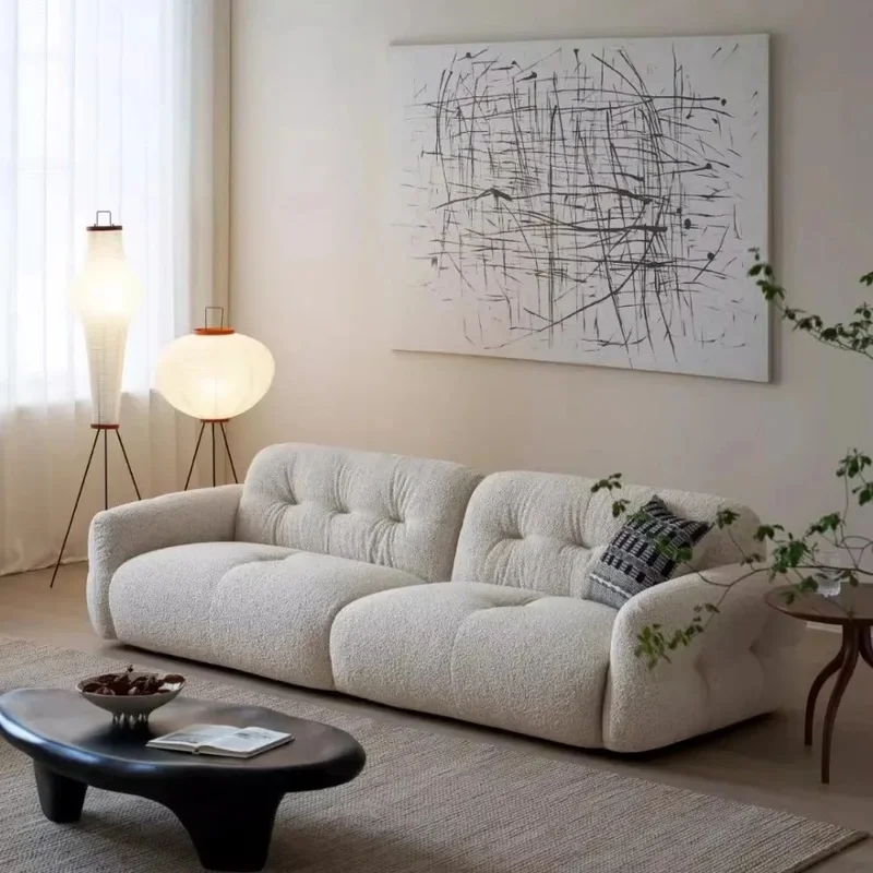 

Элегантный современный угловой диван с откидной спинкой - водонепроницаемая роскошная скандинавская мебель для гостиной с расслабляющим шезлонгом