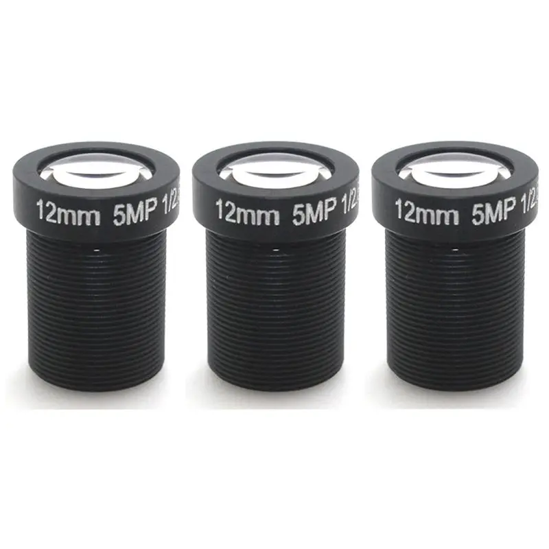 Daily Sale 3X Single Board Camera Lens 12Mm 5MP HD Network Camera Lens CCTV LENS Camera Accessories