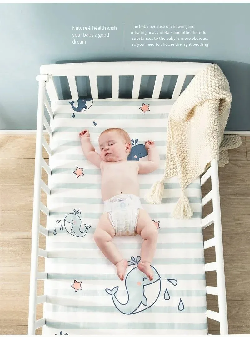 Pure Cotton Baby Mattress Baby Bed Sheet Bedspread Children Baby Newborn Children\'s Bed Cover For Newborn Bassinet Cradle Sheet