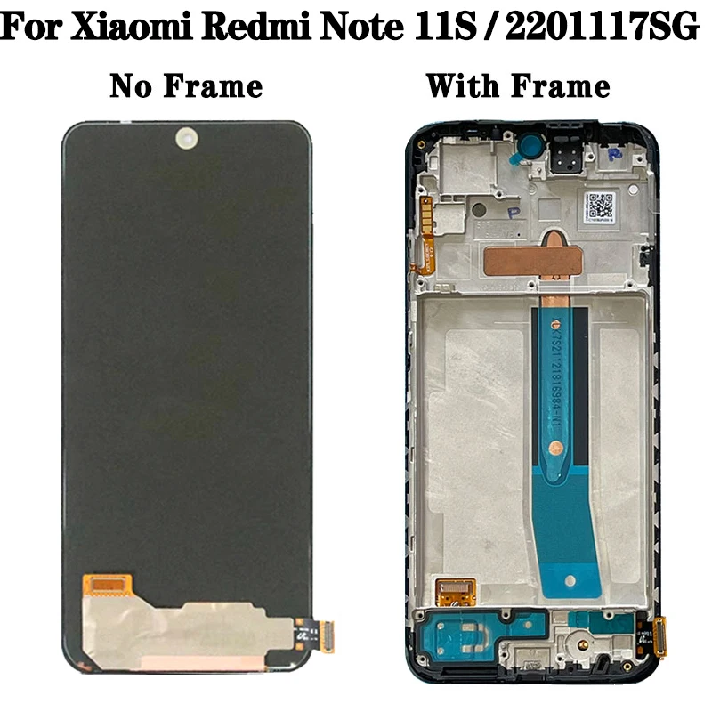 Super AMOLED For Xiaomi Redmi Note 11 (Global) LCD Display Touch Screen Digitizer Assembly For Redmi Note 11S Replacement Parts