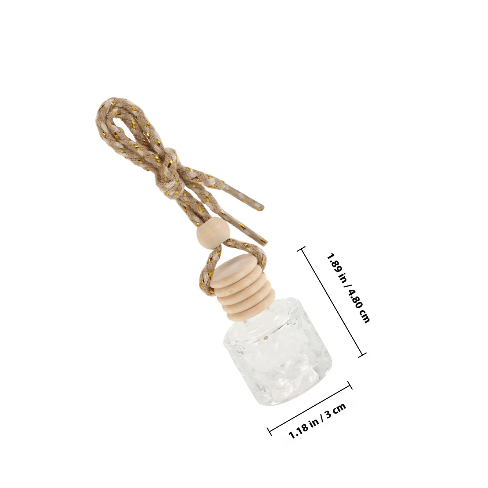 2Pcs Car Aromatherapy Bottle Pendants Essential Oil Diffusers Elegant Glass Fragrance Enhancers for Car Home Office