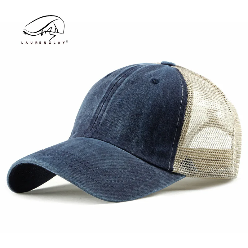

Spring And Summer Thin Breathable Mesh Baseball Cap Men's Fashion Wash Cotton Peaked Cap Sun Protection Sun Hat Beach