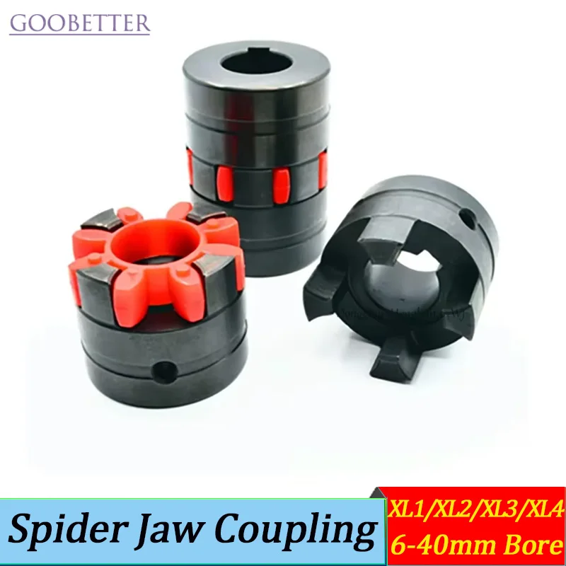 

XL1/XL2/XL3/XL4 Spider Jaw Coupling 6-40mm Bore Servo Motor Anti-Vibration CNC Machinery Zero Backlash