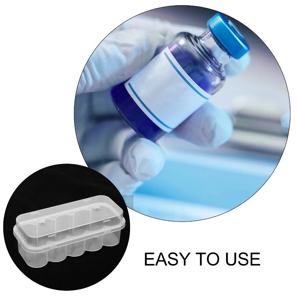 

Коробка для хранения пробирок 3/5/7/10 мл, на 2/10/24 слота, пластиковая, прозрачная, для микротрубок, штабелируемая, для морозильной камеры, для диабетических принадлежностей