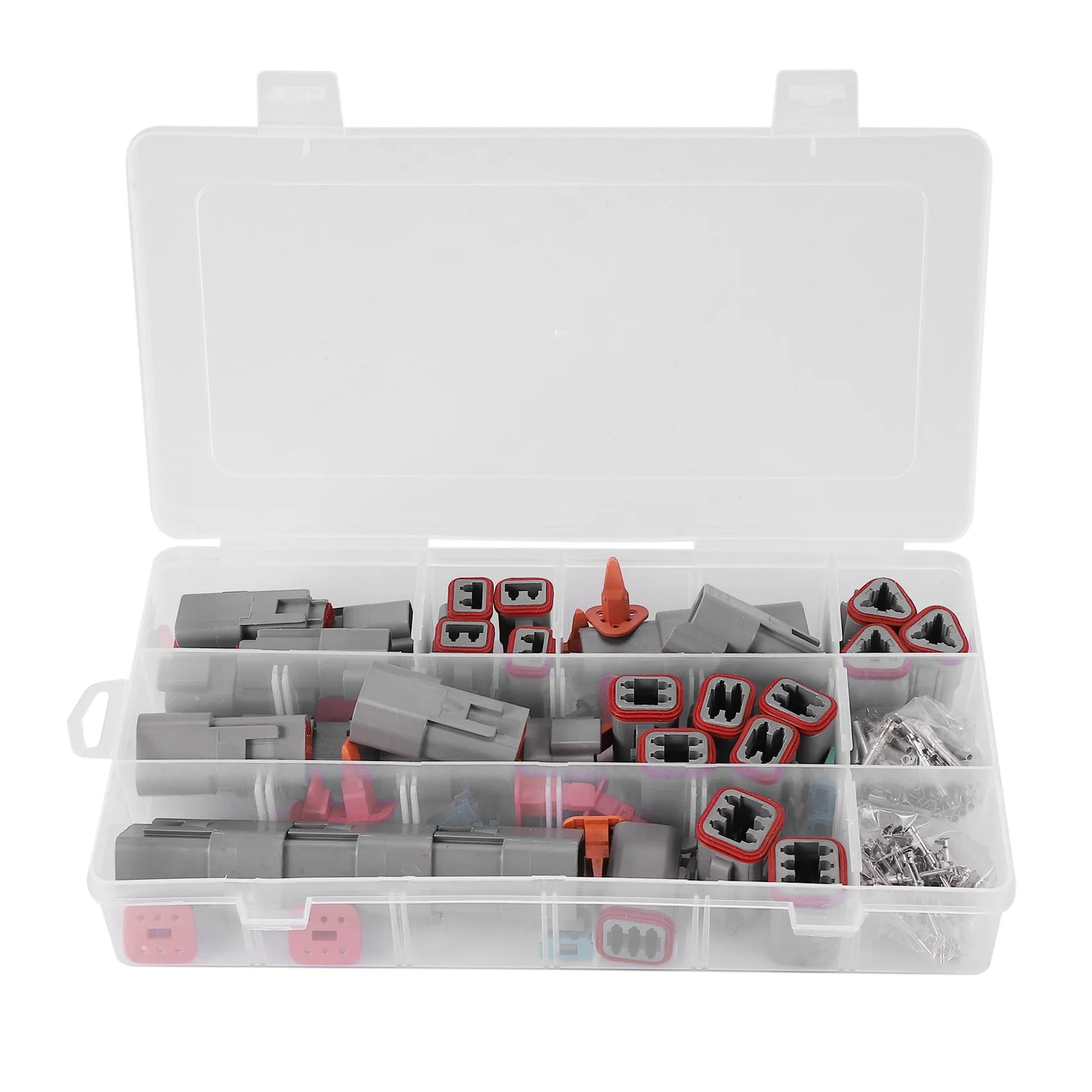 

B-Est 140Pcs Deutsch DT Series Waterproof Wire Connector Kit DT06-2/3/4/6S DT04-2/3/4/6P Automotive Sealed Plug With Pins Box