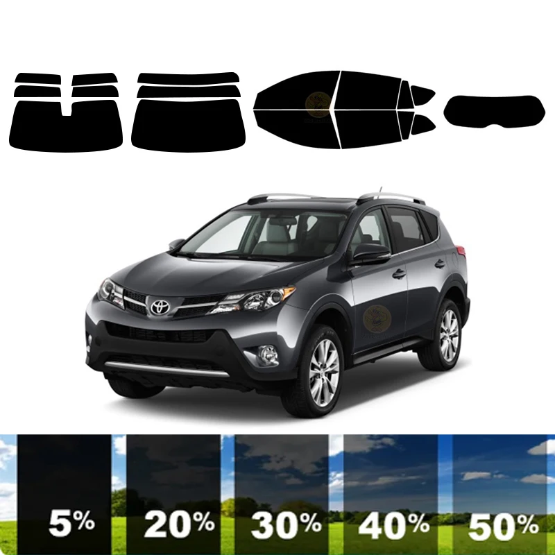 

precut Removable Window Tint Film For Car 100% UVR 5%-35%VLT Heat Insulation Carbon ﻿For TOYOTA RAV4 4 DR SUV 2013-2018