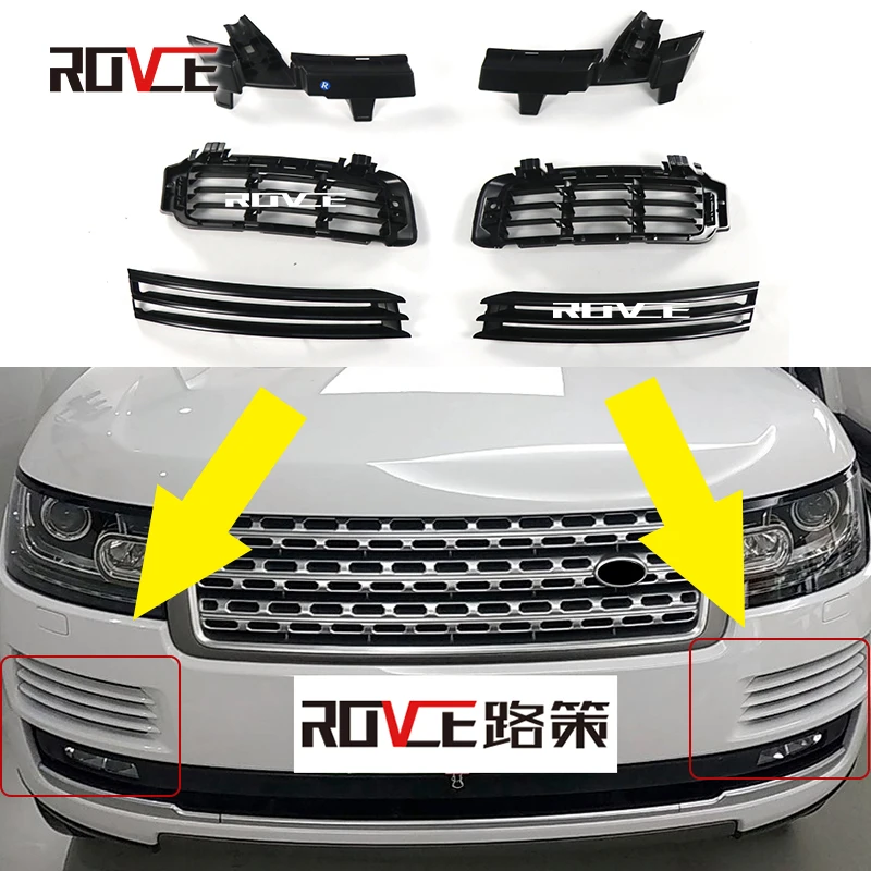 

ROVCE Front Bumper Bracket Fog Light Frame For Land Rover Range Rover Vogue 2014-2017 Car Accessories